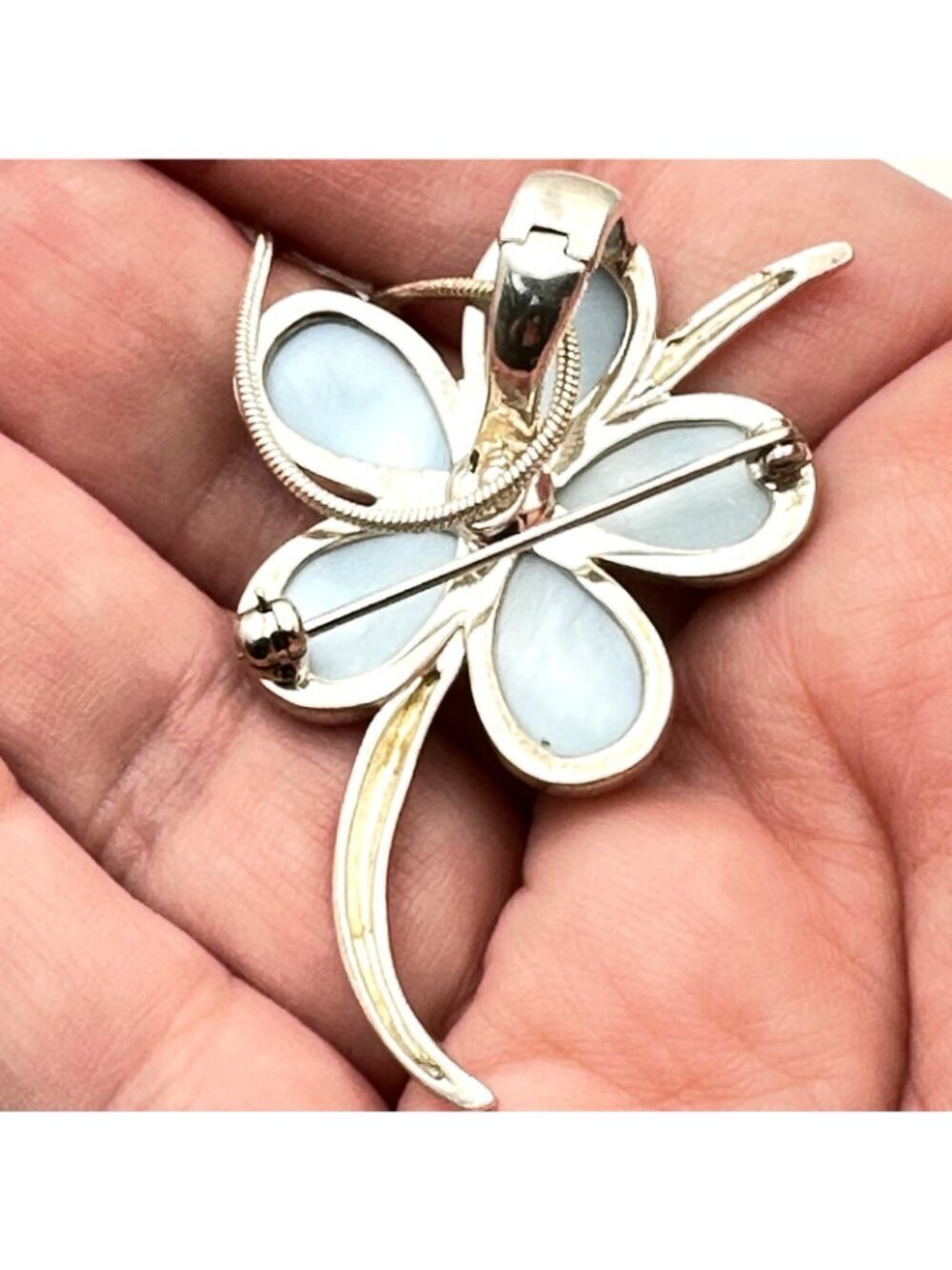 Designer Whitney Kelly Womens Necklace Sterling Silver Gemstone Flower Pendant - Picture 4 of 5